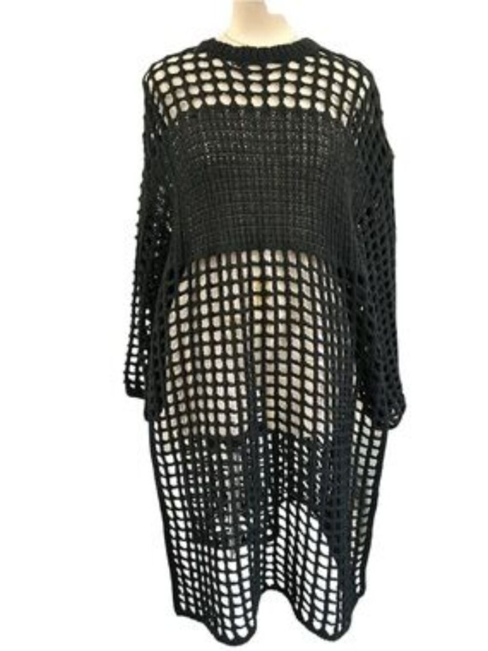 Kate Hewko Open Weave Knit Sweater Dress - Picture 2 of 12